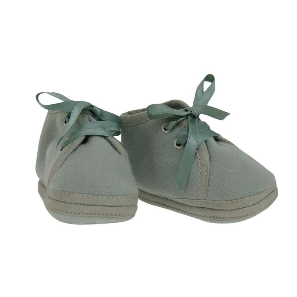 Hermes Baby Shoes Wool Light Blue